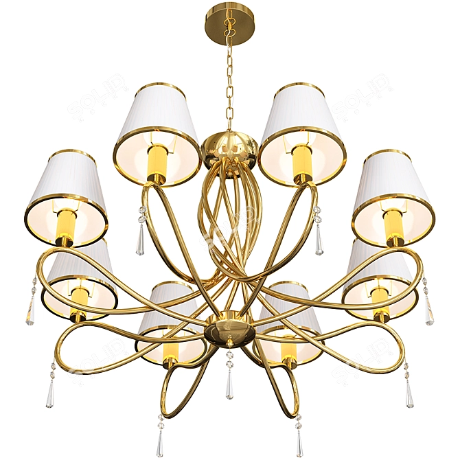 Arte Lamp Logico A1035LM-8AB: Stunning Eight-Light Chandelier 3D model image 4