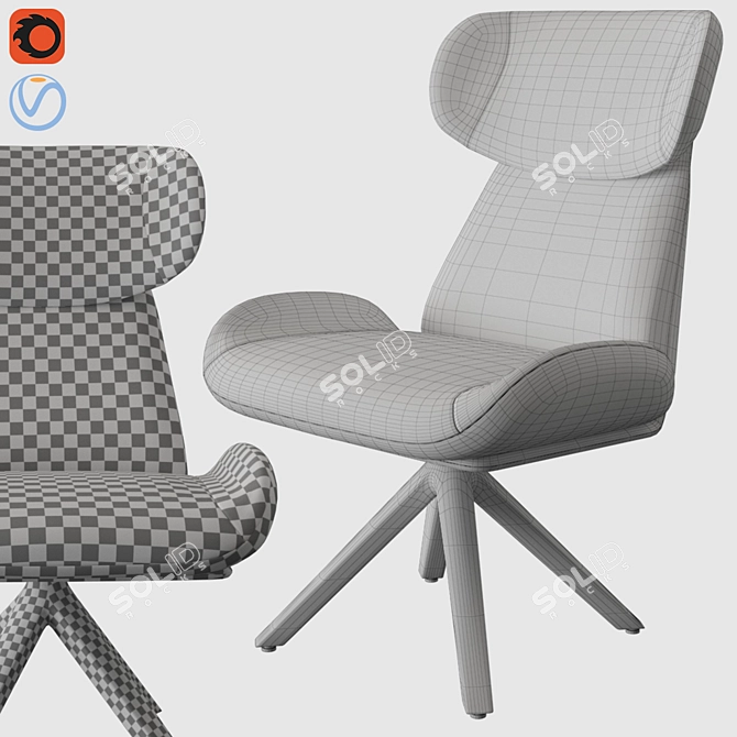 Sebastian Lounger: Modern Design for Ultimate Comfort 3D model image 2