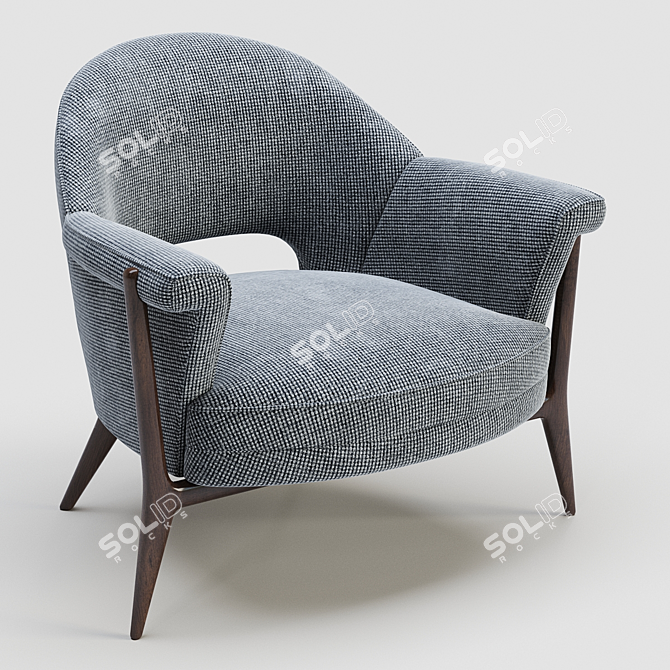 Modern Cloven Chair: Uniquely Designed and Textured 3D model image 1