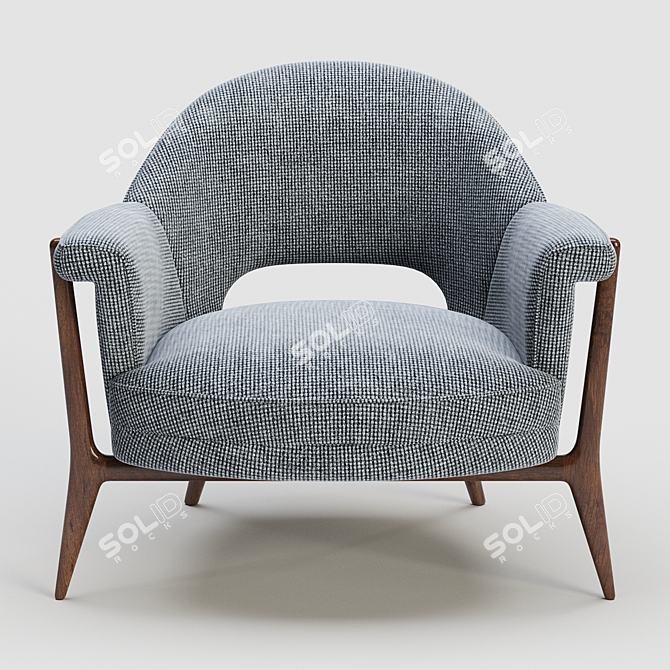 Modern Cloven Chair: Uniquely Designed and Textured 3D model image 2