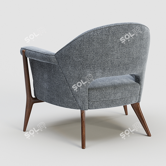 Modern Cloven Chair: Uniquely Designed and Textured 3D model image 3