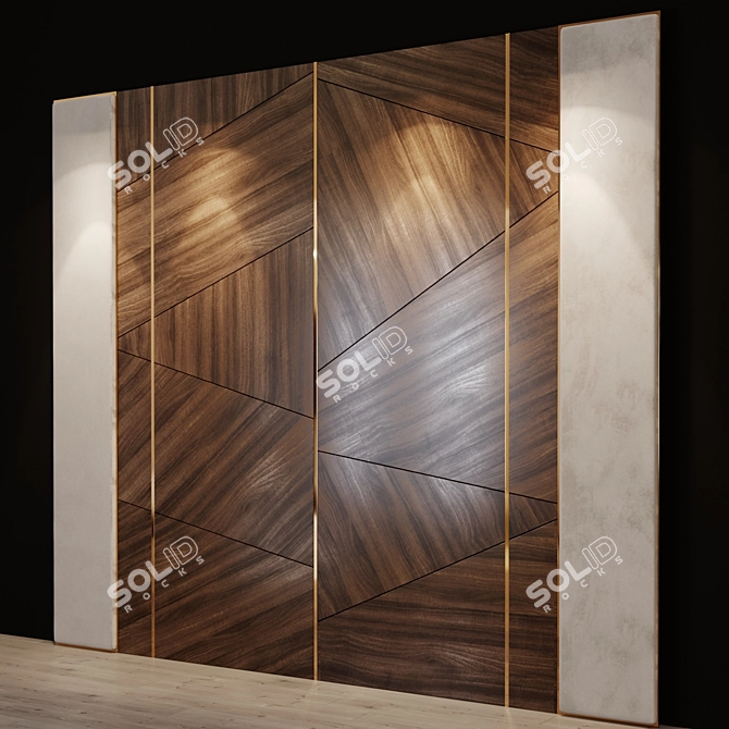 Title: Modern Wall Panel with Custom Design 3D model image 2