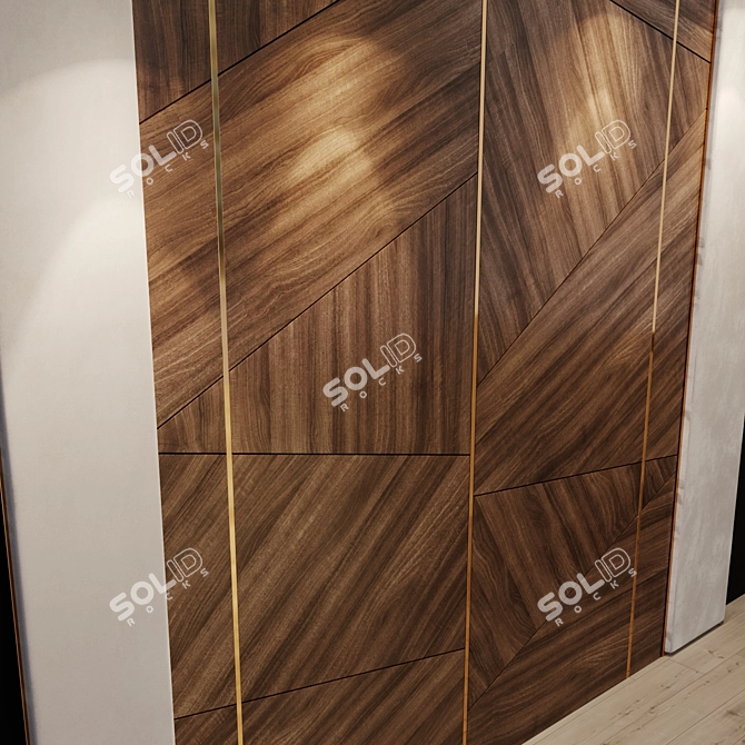 Title: Modern Wall Panel with Custom Design 3D model image 3