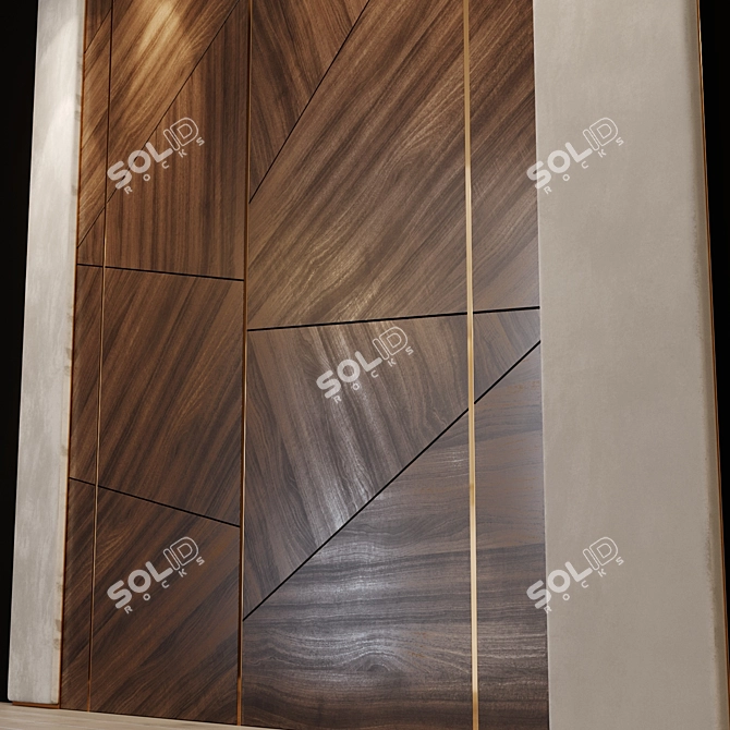 Title: Modern Wall Panel with Custom Design 3D model image 4