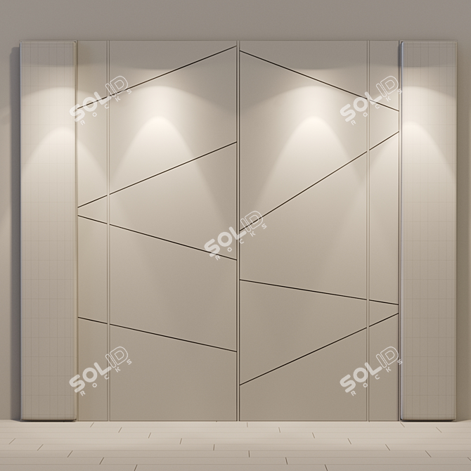 Title: Modern Wall Panel with Custom Design 3D model image 5