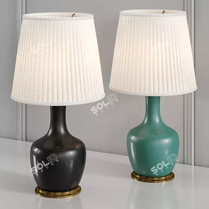 Elegant Rigby Lamp: Porta Romana 3D model image 1
