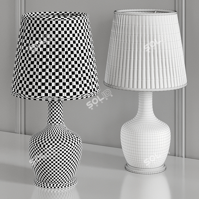 Elegant Rigby Lamp: Porta Romana 3D model image 2