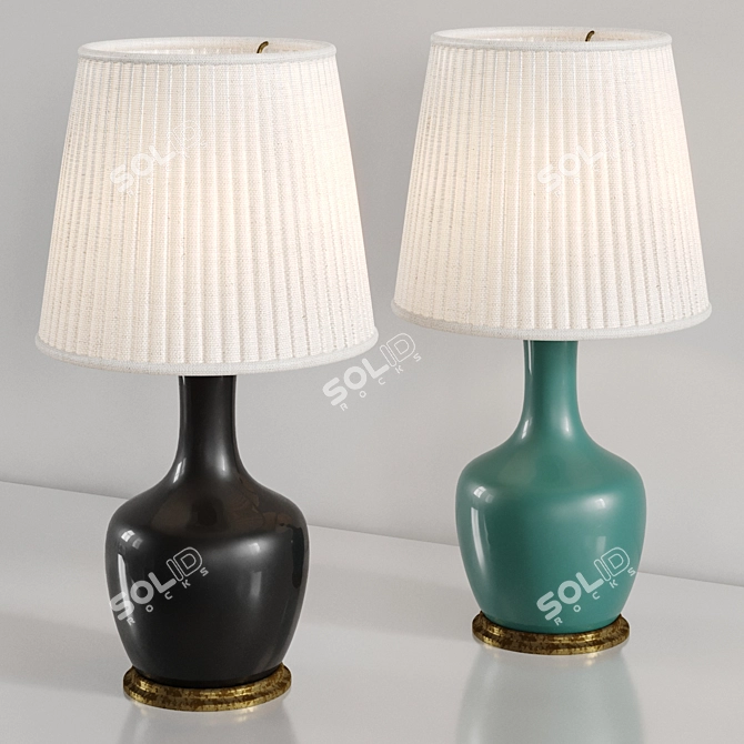 Elegant Rigby Lamp: Porta Romana 3D model image 3