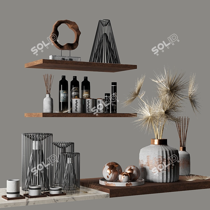 Modern Decor Set 3D model image 1