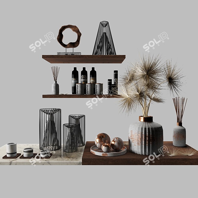 Modern Decor Set 3D model image 2