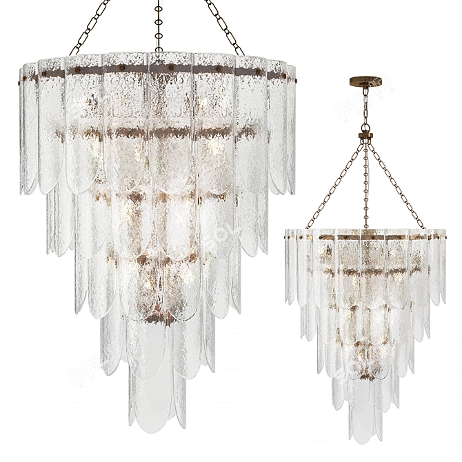 Elegant Eloise Chandelier by Arteriors Home 3D model image 1