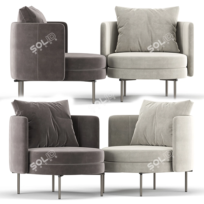 Elegant Torii Armchair: Modern Comfort 3D model image 1