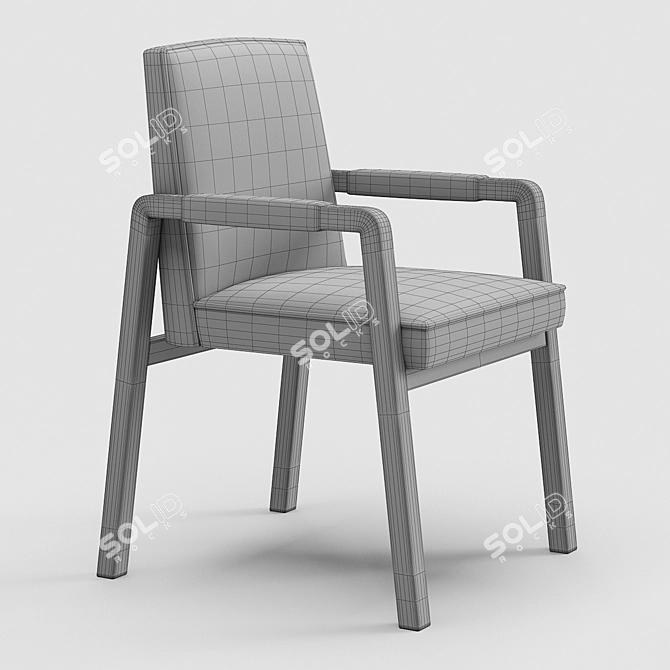 Modern Ellsworth Armchair | 3D Mesh & Textured 3D model image 4