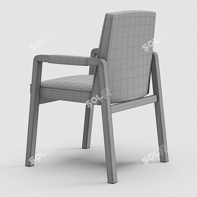 Modern Ellsworth Armchair | 3D Mesh & Textured 3D model image 5
