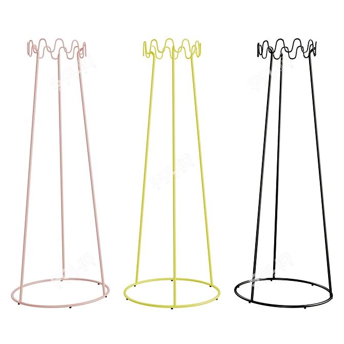 Stylish Coat Hanger Stand 3D model image 1