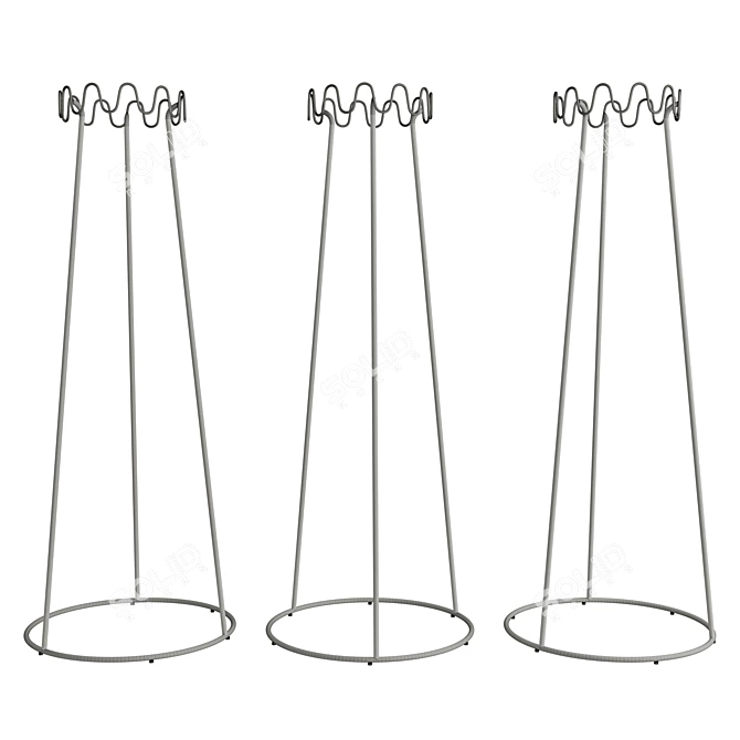 Stylish Coat Hanger Stand 3D model image 2