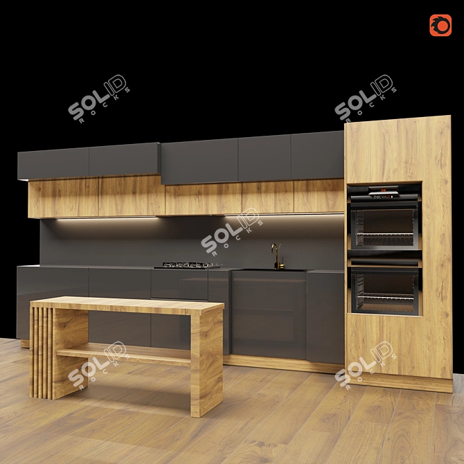 Realistic 3D Kitchen Model 3D model image 1