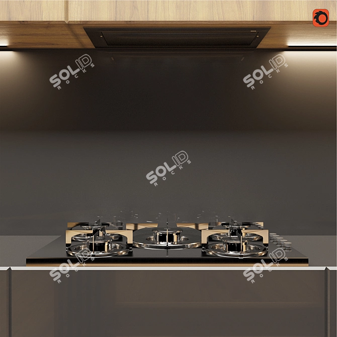 Realistic 3D Kitchen Model 3D model image 3