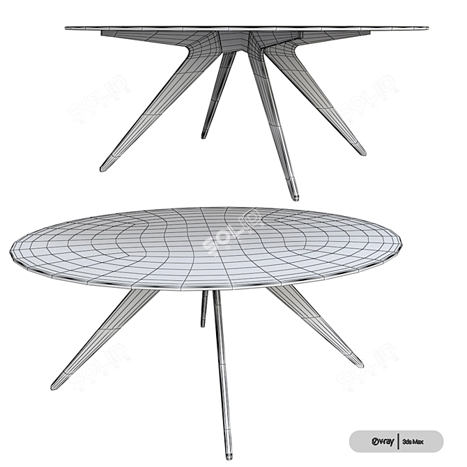 DEAN Table: Sleek & Modern Design by Gabriel Scott 3D model image 2