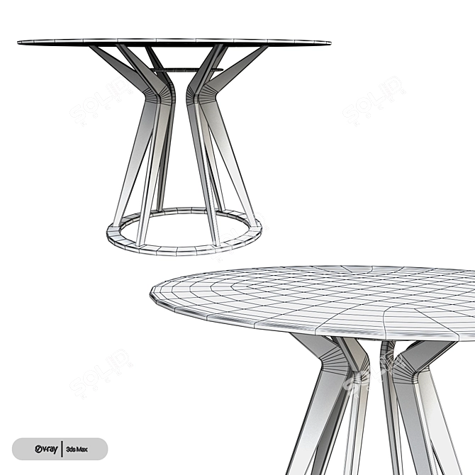 Elegant MITOS Table by Nube 3D model image 3