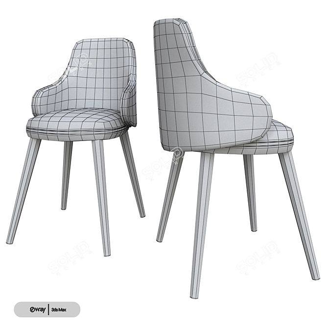 Monro by Sicis: Elegant and Versatile Chair 3D model image 3