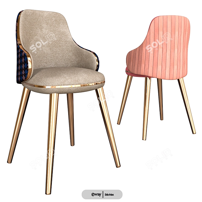 Monro by Sicis: Elegant and Versatile Chair 3D model image 4