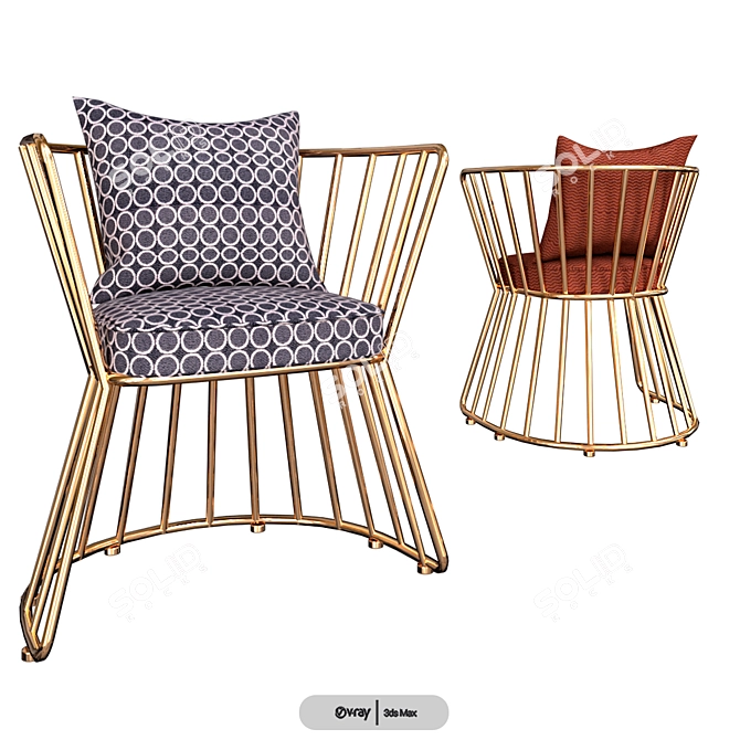 Yucca Chair: Stylish Outdoor Seating 3D model image 4