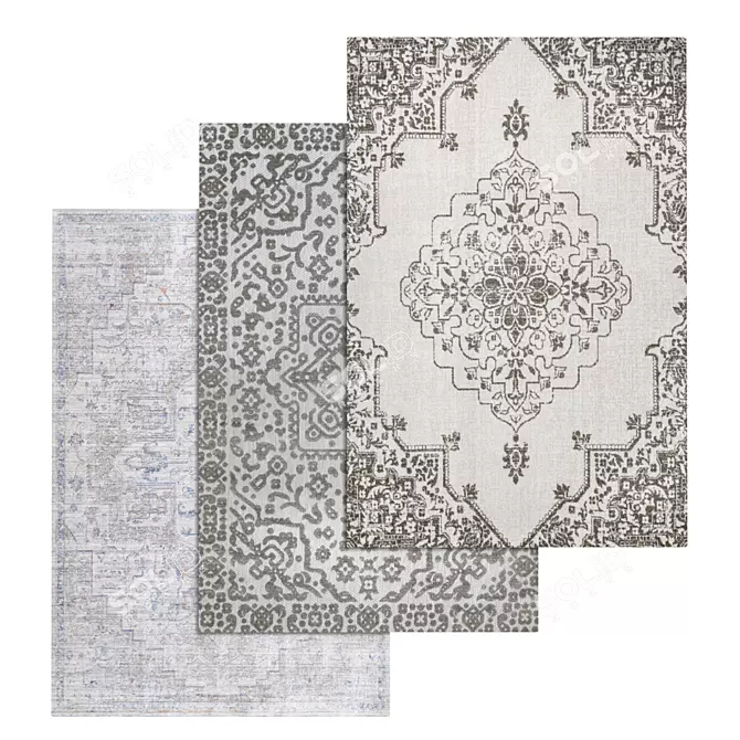 High-Quality Carpets Set 3D model image 1