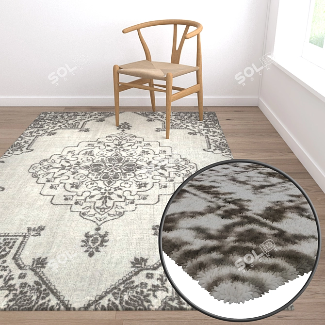High-Quality Carpets Set 3D model image 5