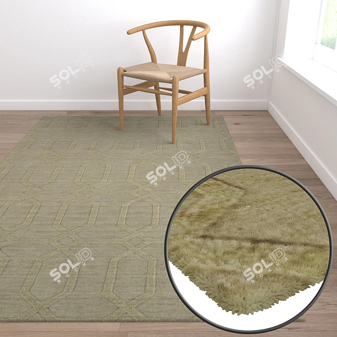 Versatile High-Quality Rug Set 3D model image 5