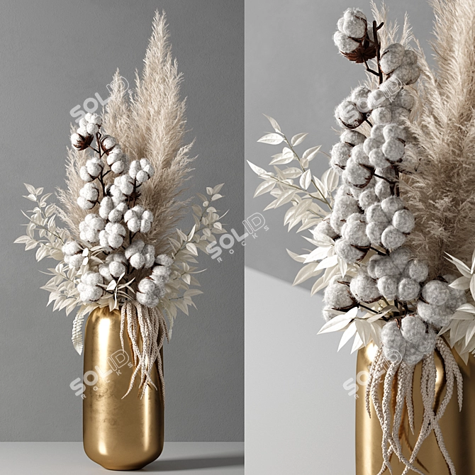 Elegant 10" Decorative Vase 3D model image 1