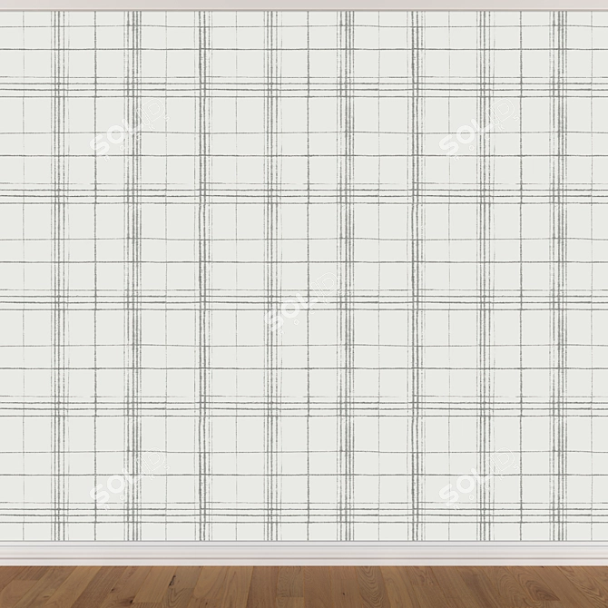 Seamless Wallpaper Set - 3 Color Options 3D model image 4