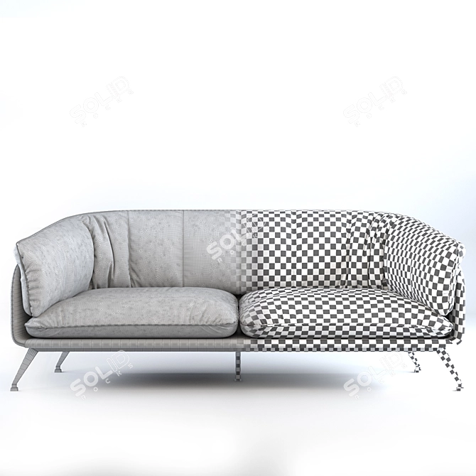ComfortMax 3-Seater Sofa 3D model image 3