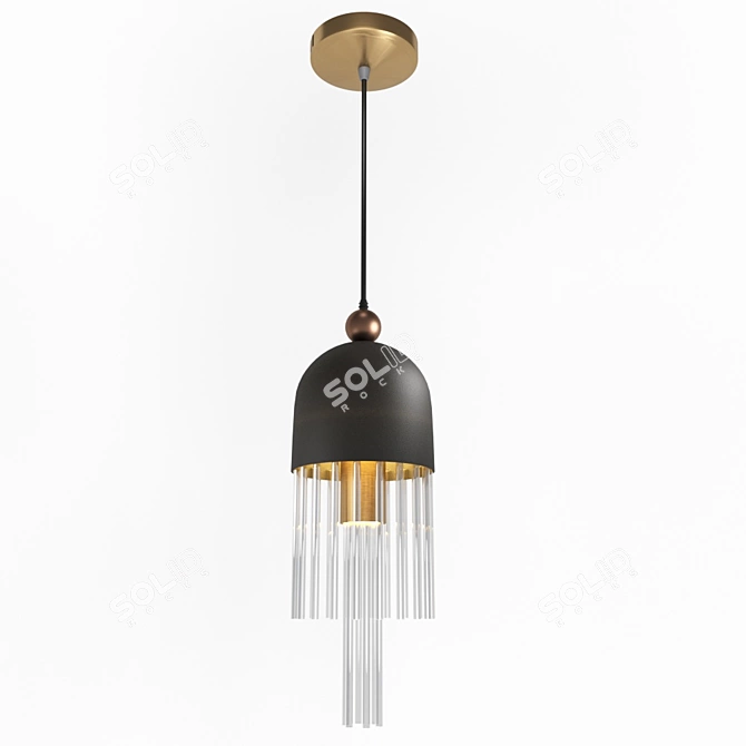 Pleiades A 40.1546: Modern Metal Pendant Light with Adjustable Height 3D model image 1