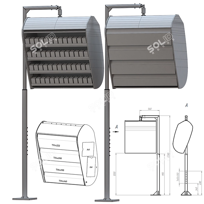 Convenient Cig Dispenser for Smokers 3D model image 5