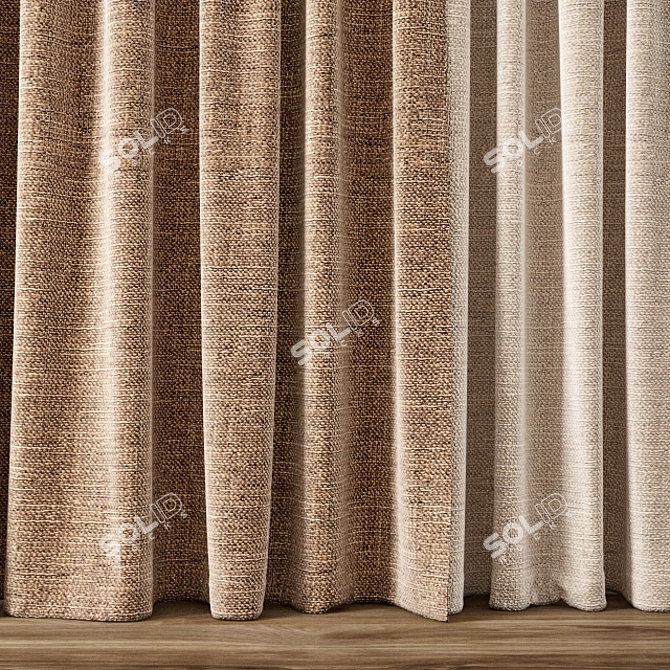 Elegant Drapery Model with Textures 3D model image 2