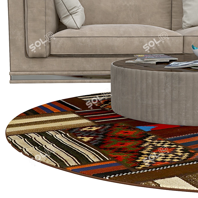 2m Round Rugs for Every Space 3D model image 2