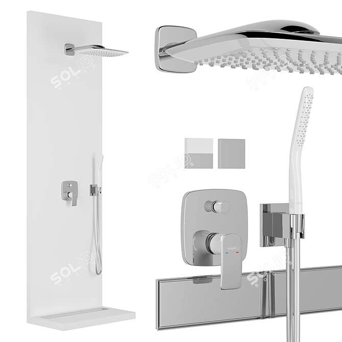 Puravida Shower Set by Hansgrohe 3D model image 2