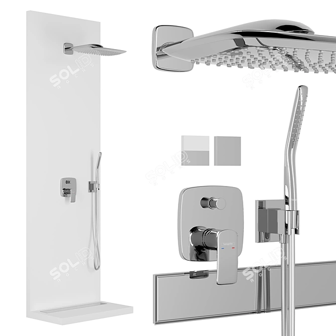 Puravida Shower Set by Hansgrohe 3D model image 3