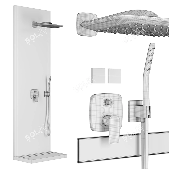 Puravida Shower Set by Hansgrohe 3D model image 4