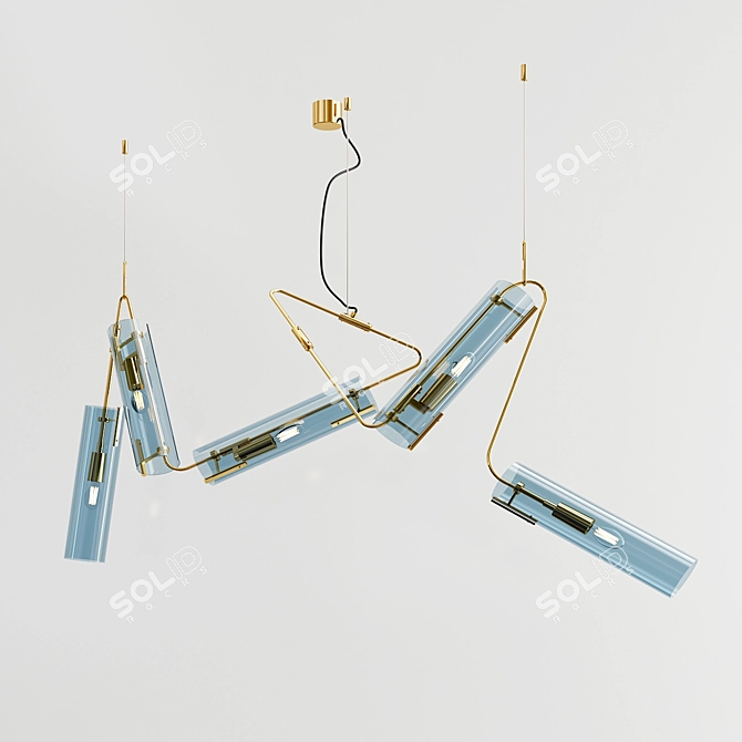 Modern Draft Design Lamp 3D model image 5