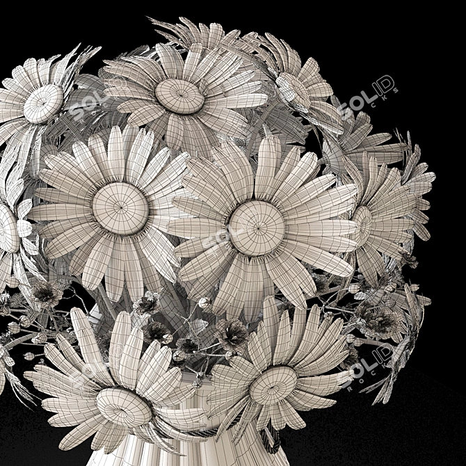 Title: Delicate Blooming Floral Set 3D model image 4