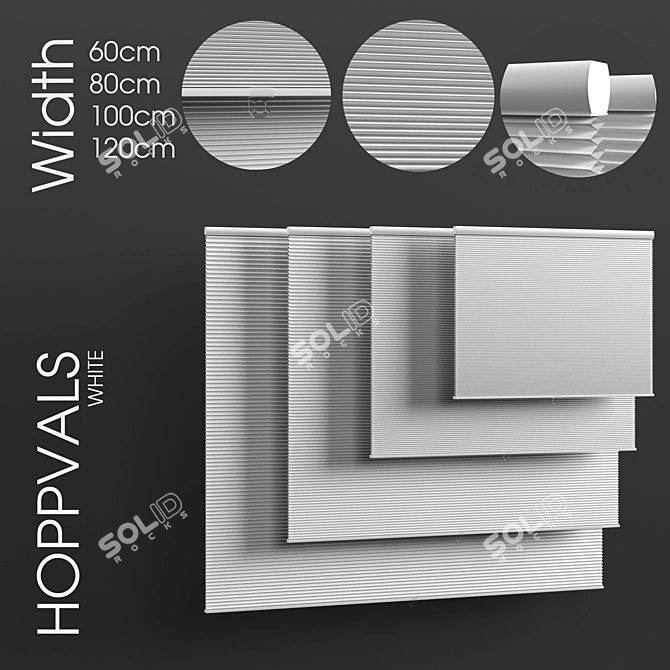 White HOPPVALS Cellular Blind 3D model image 1