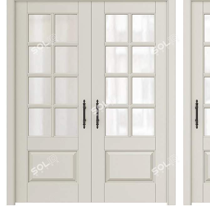 Elegant Classic Interior Doors 3D model image 2