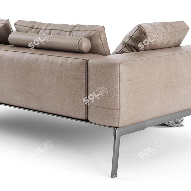 Flexform Lifesteel 2-Seater Sofa 3D model image 3