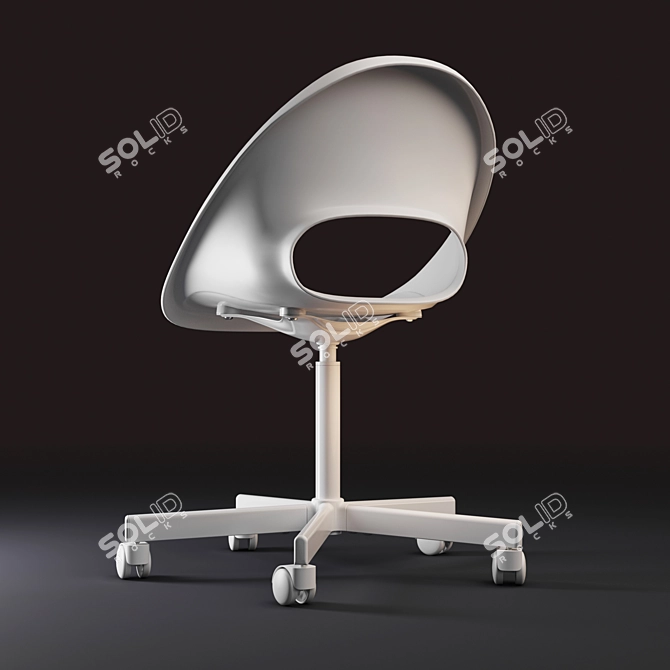 Minimalist White Chair 3D model image 5