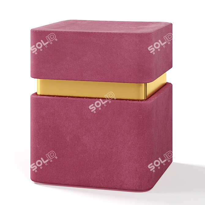 Luxurious Velvet Poufs: Perfect for Any Space 3D model image 5