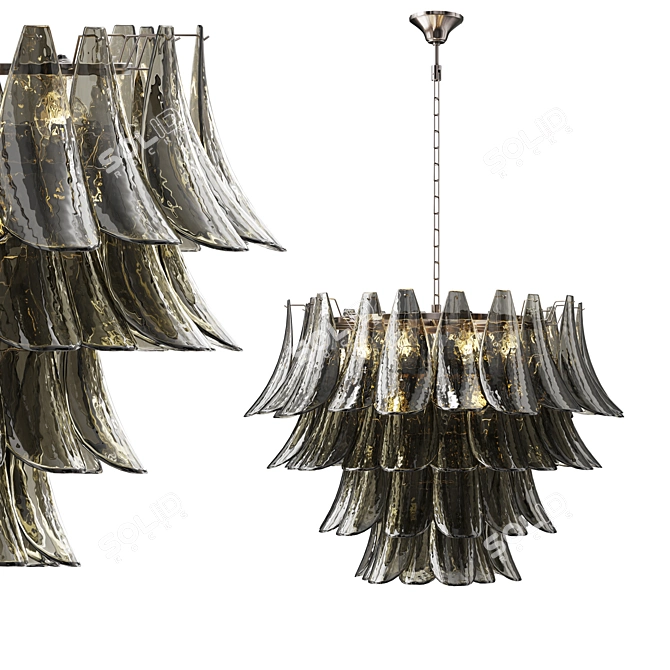 Murano Glass Vetro Chandelier 3D model image 1