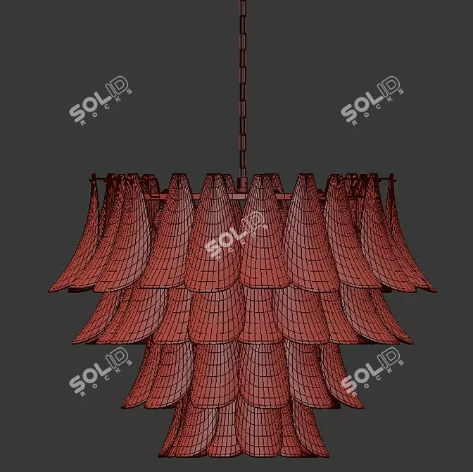 Murano Glass Vetro Chandelier 3D model image 2