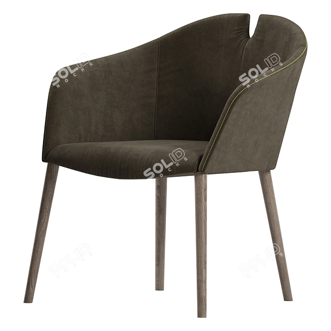 Modern Cube Chair 3D model image 1